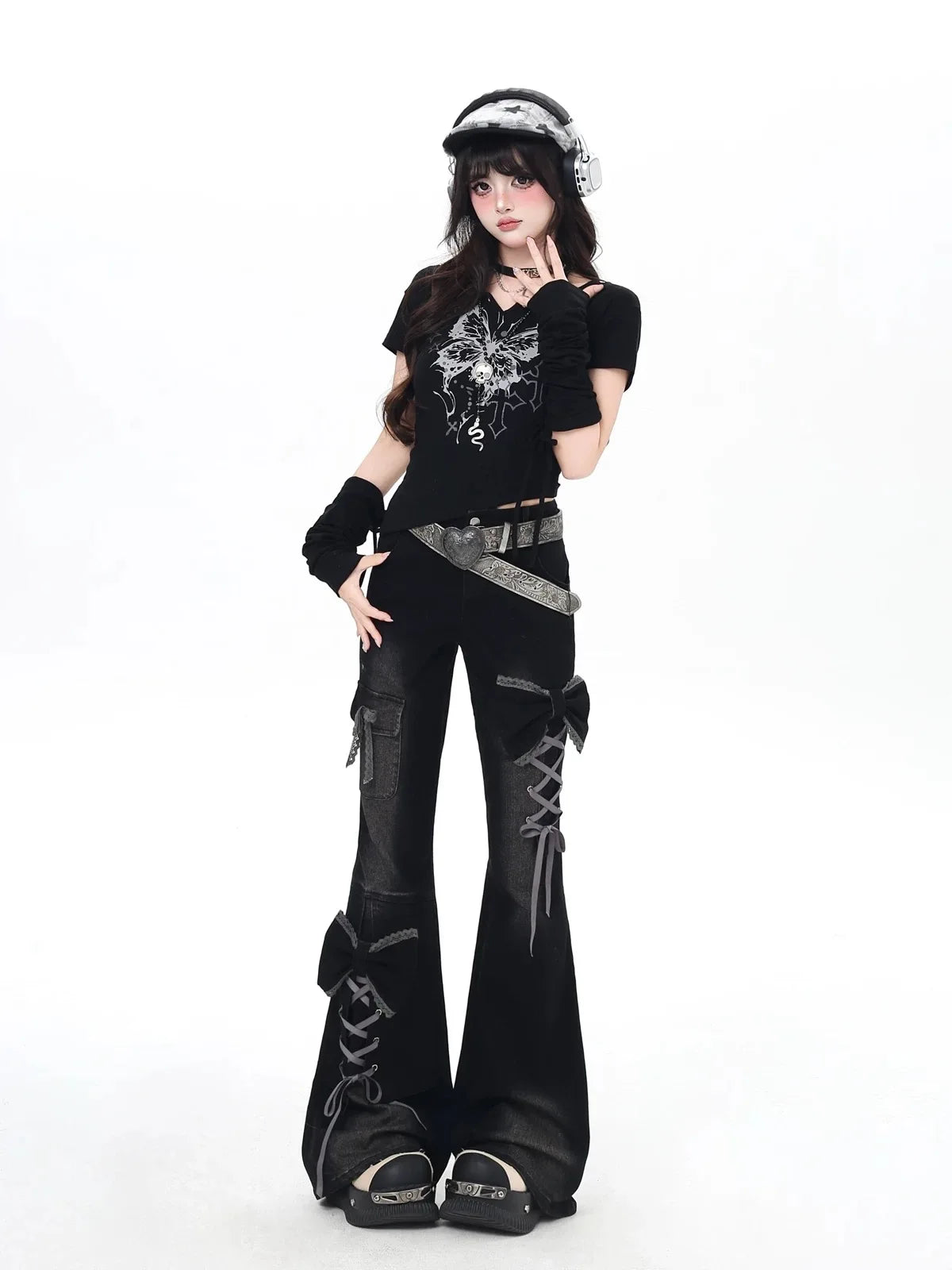 Ribbonwound Flare Jeans