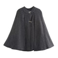 Women's Loose Cape Gray - front studio view (1 of 2)