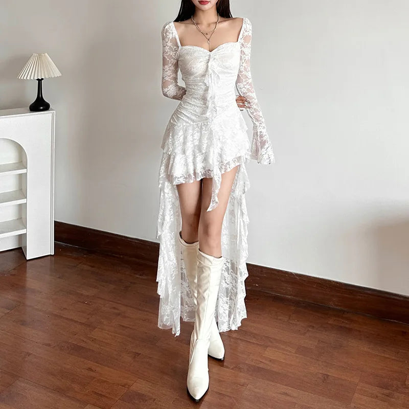 Celestia Fairycore Gothic Lace Dress