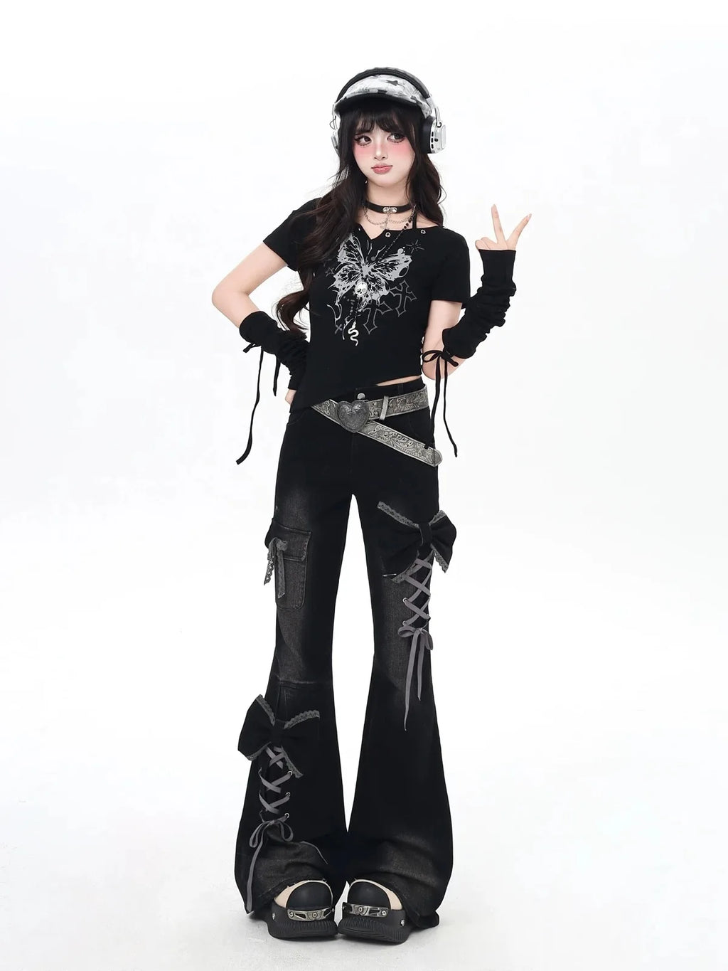 Ribbonwound Flare Jeans