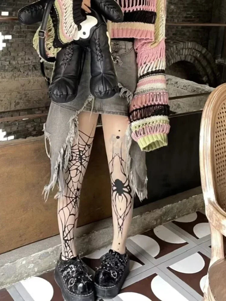 Darkscript Printed Stockings tights