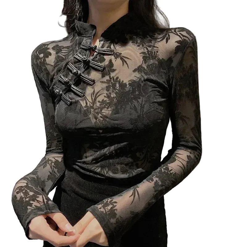 Gothic Blouse - primary photo, shown with a person (1 of 3)
