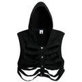 Skeleton Hooded Denim Vest - front studio view (1 of 4)