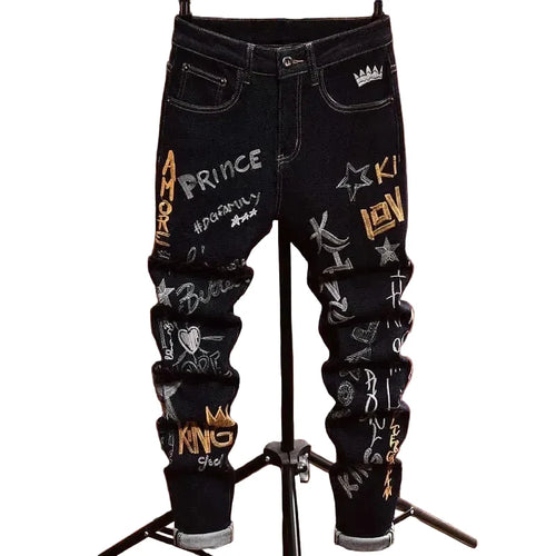 Men's Embroidery Pants - primary photo, shown with a person (1 of 2)