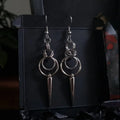 Women's Silver Spike Hoop Drop Earrings - primary product photo (1 of 2)