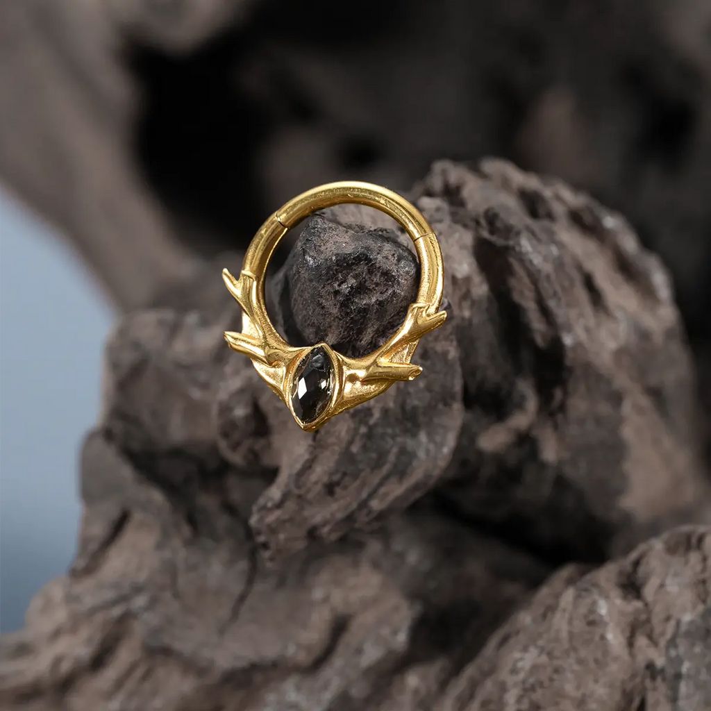 ANTLER MARK CLICKER (GOLD-OBSIDIAN)