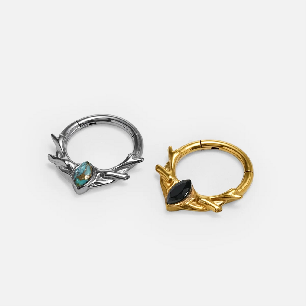ANTLER MARK CLICKER (SILVER-TURQUOISE)