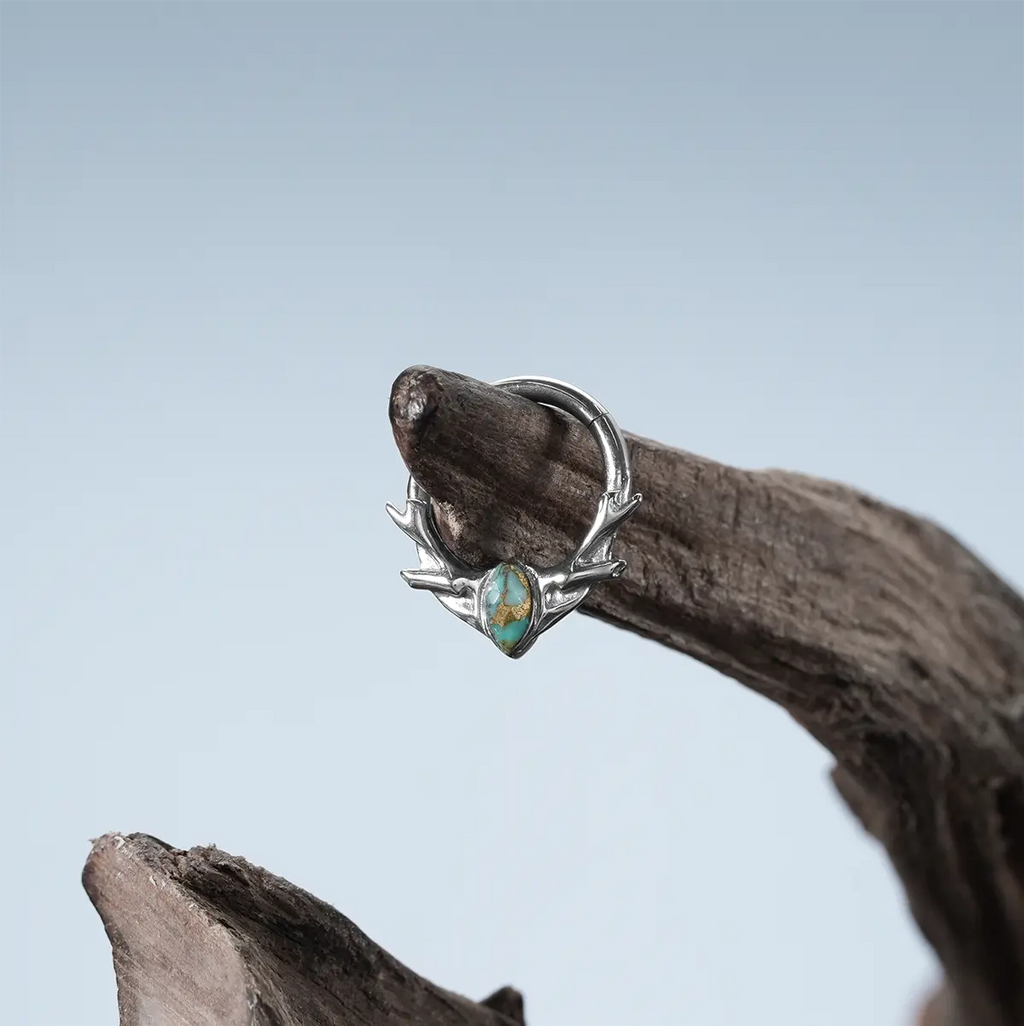 ANTLER MARK CLICKER (SILVER-TURQUOISE)