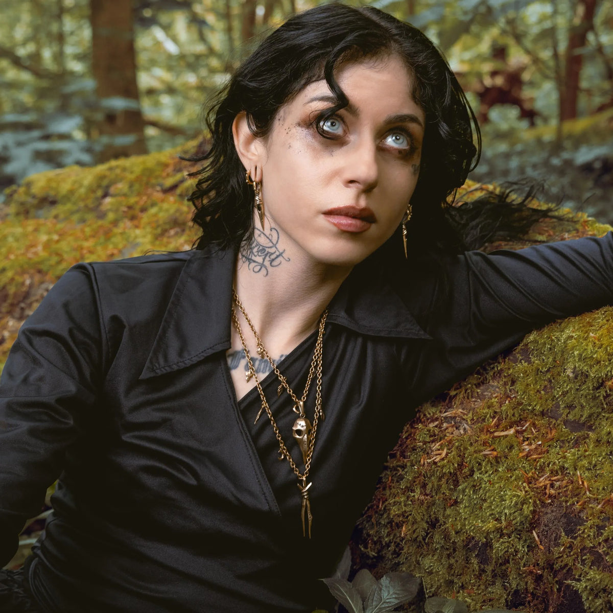 AUGUR SKULL NECKLACE (GOLD)