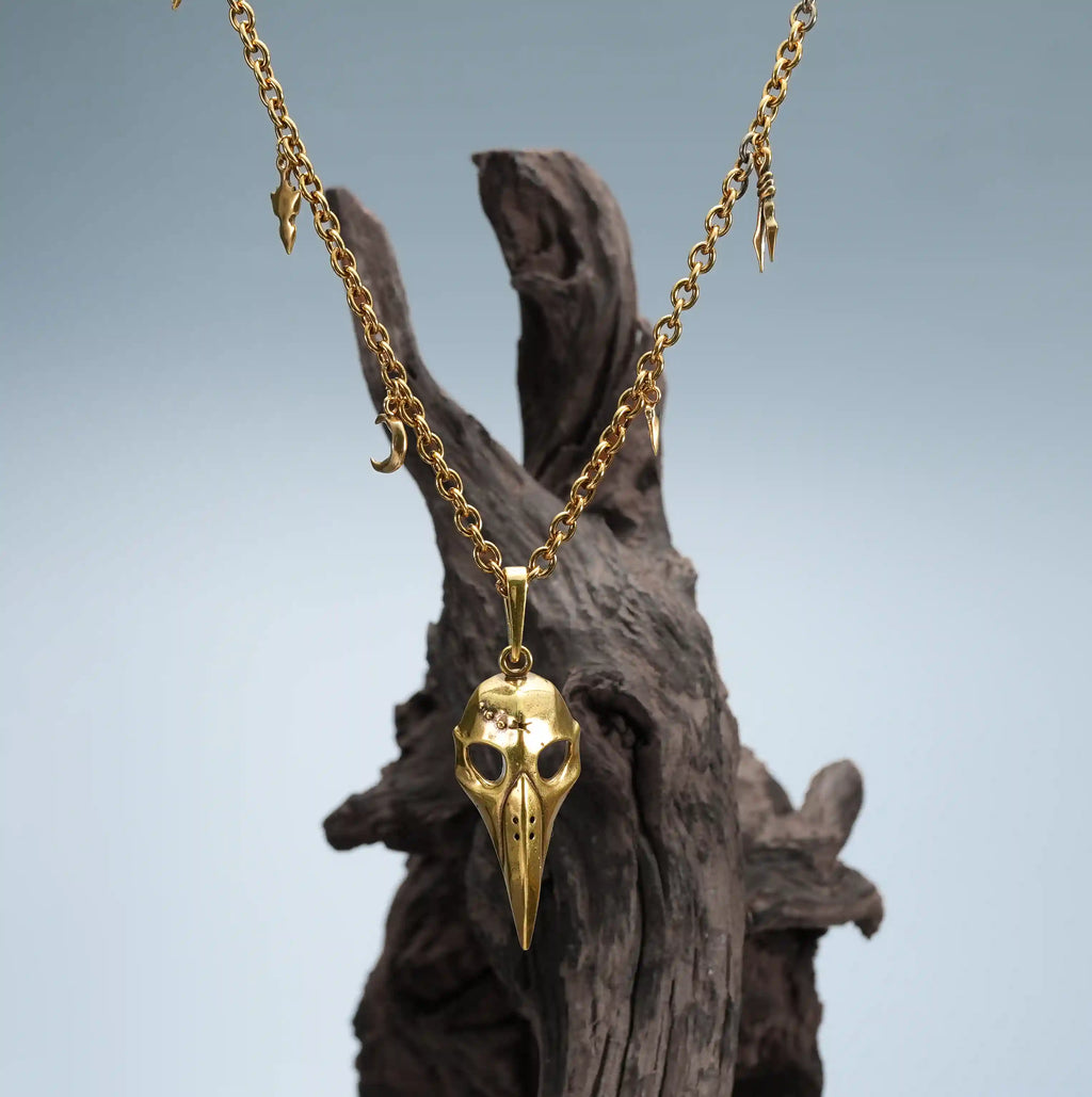 AUGUR SKULL NECKLACE (SILVER)