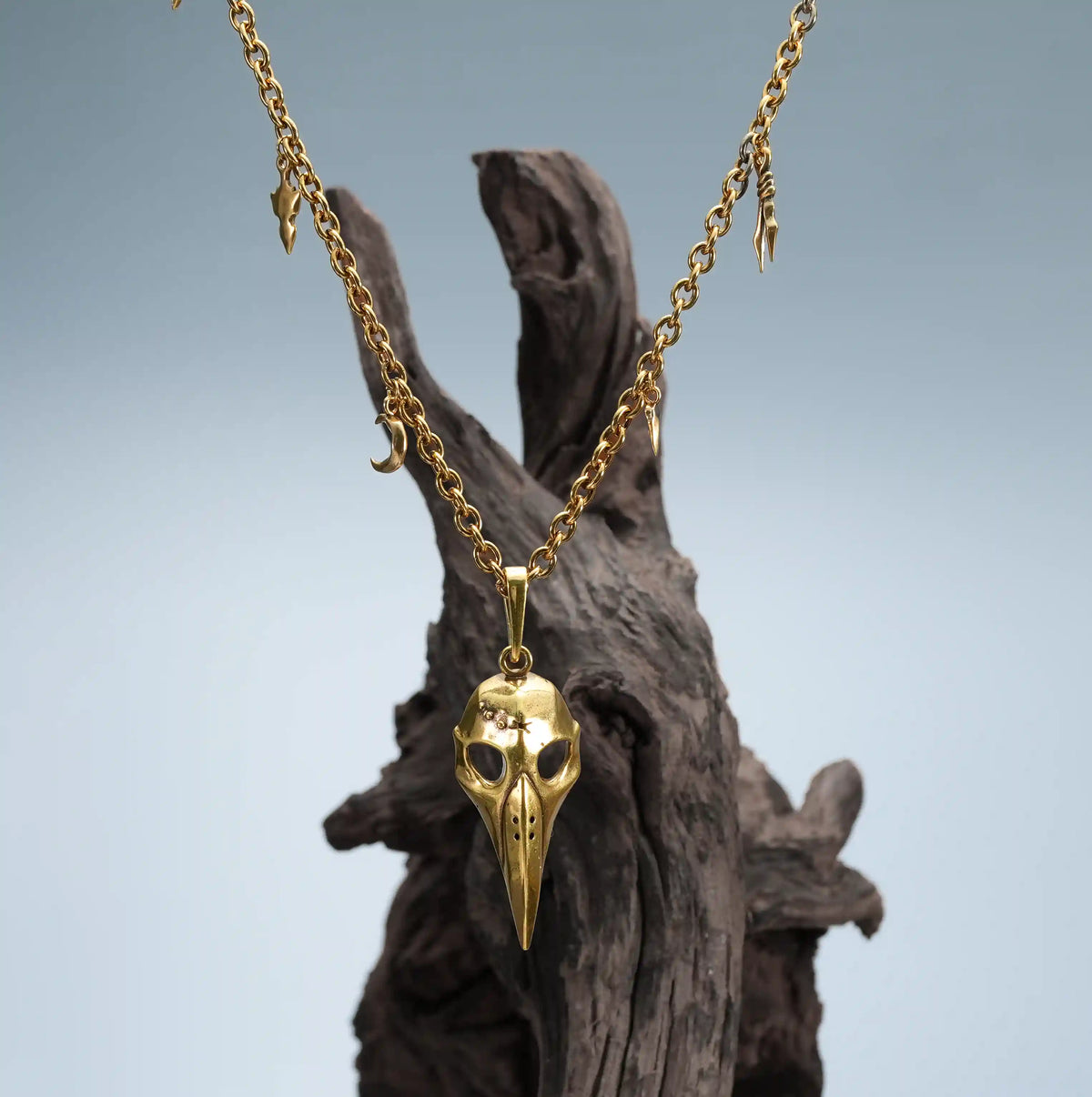 AUGUR SKULL NECKLACE (SILVER)