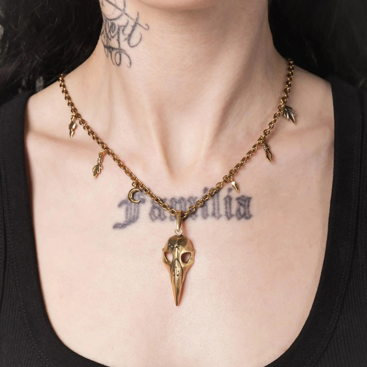 AUGUR SKULL NECKLACE (SILVER)