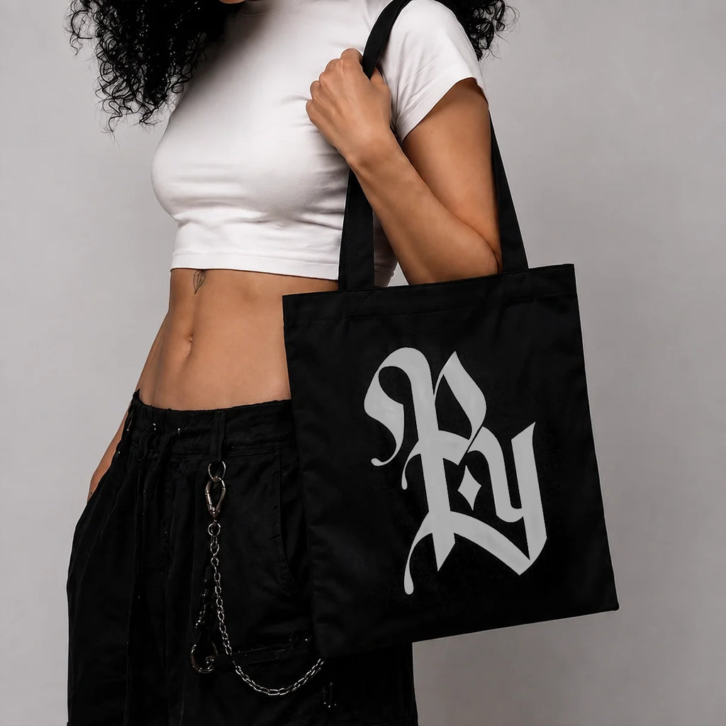 PUNKYOUTH GOTHIC MONOGRAM TOTE BAG