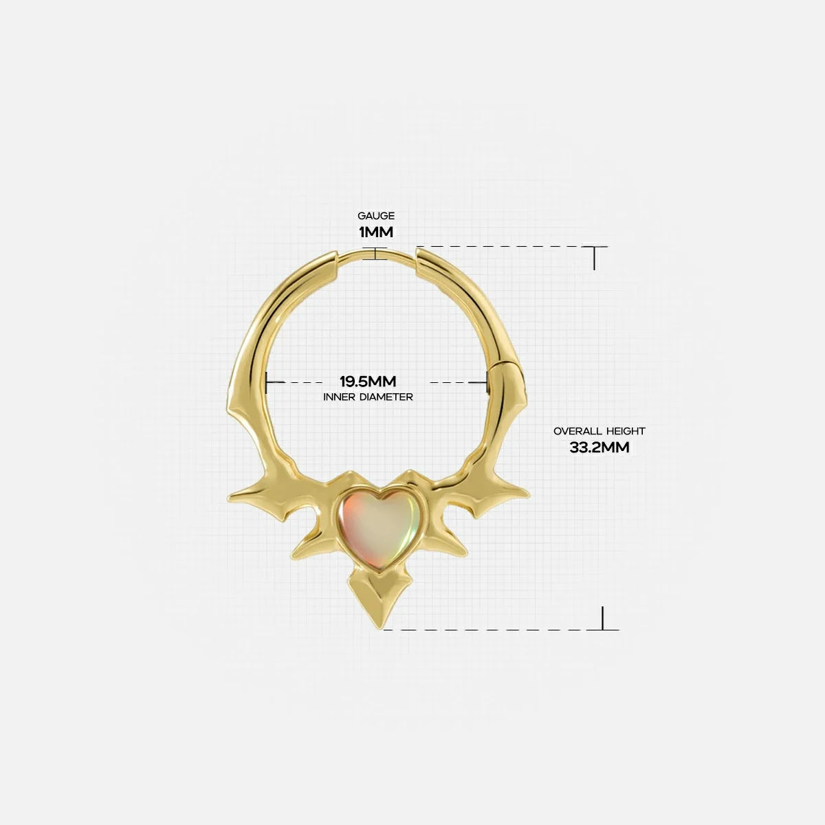 BLAZING HEART EARRINGS