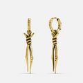 Gold-tone Bound Twin Earrings feature long twin spike drops and an antiqued finish.