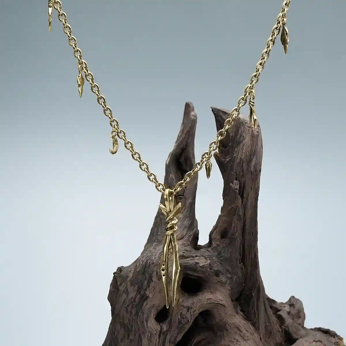 BOUND TWIN NECKLACE (SILVER)