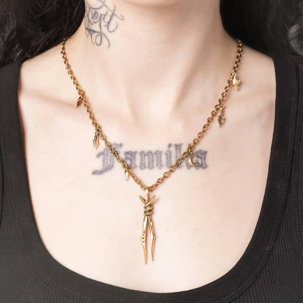 BOUND TWIN NECKLACE (SILVER)