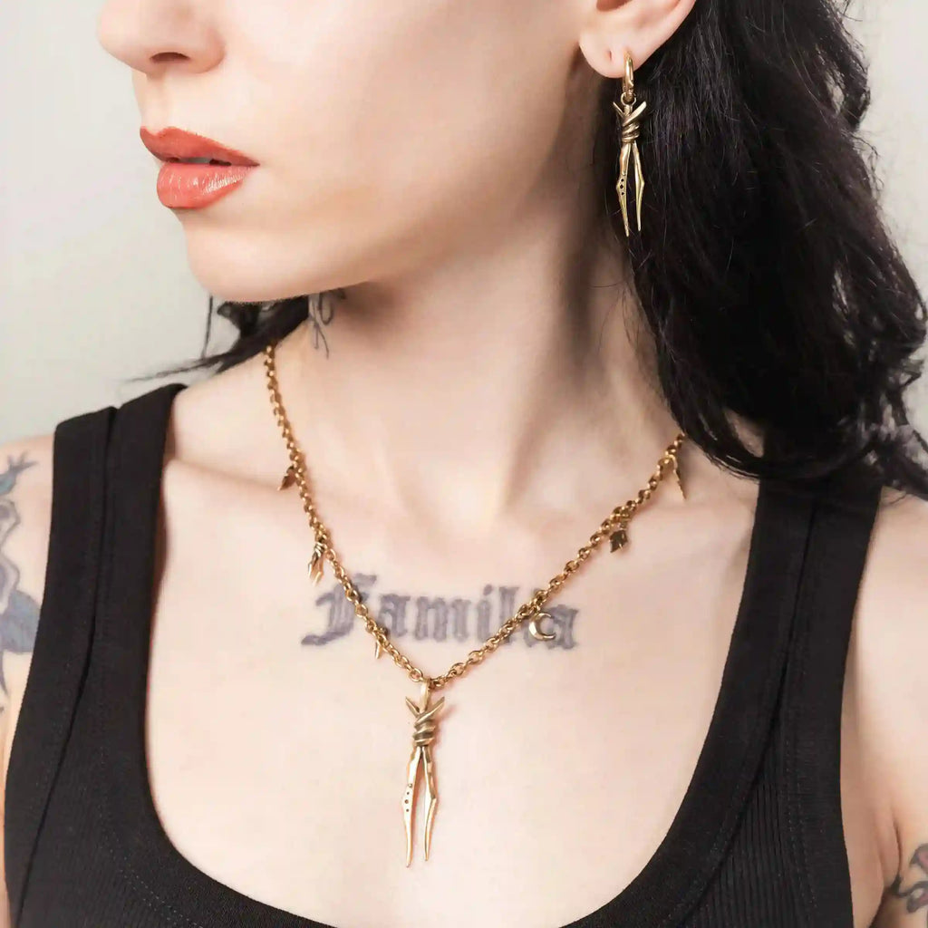 BOUND TWIN NECKLACE (GOLD)
