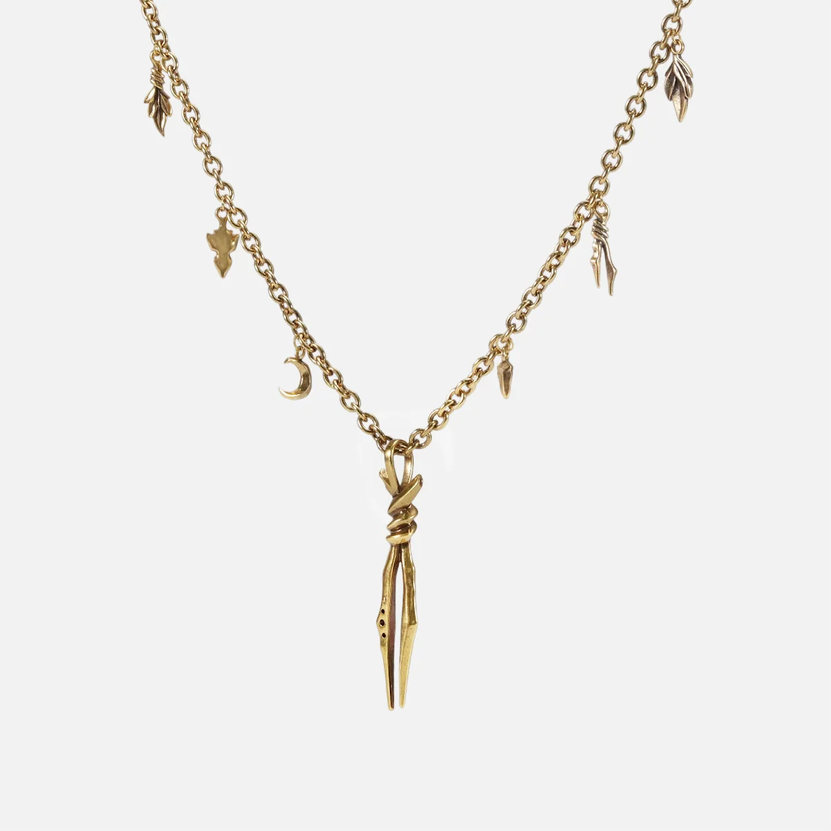 BOUND TWIN NECKLACE (SILVER)