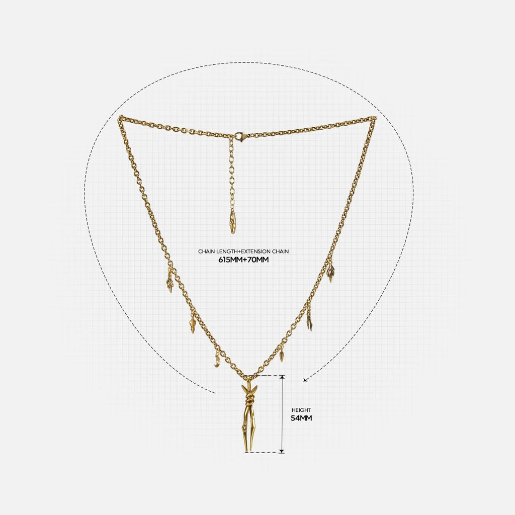 BOUND TWIN NECKLACE (SILVER)