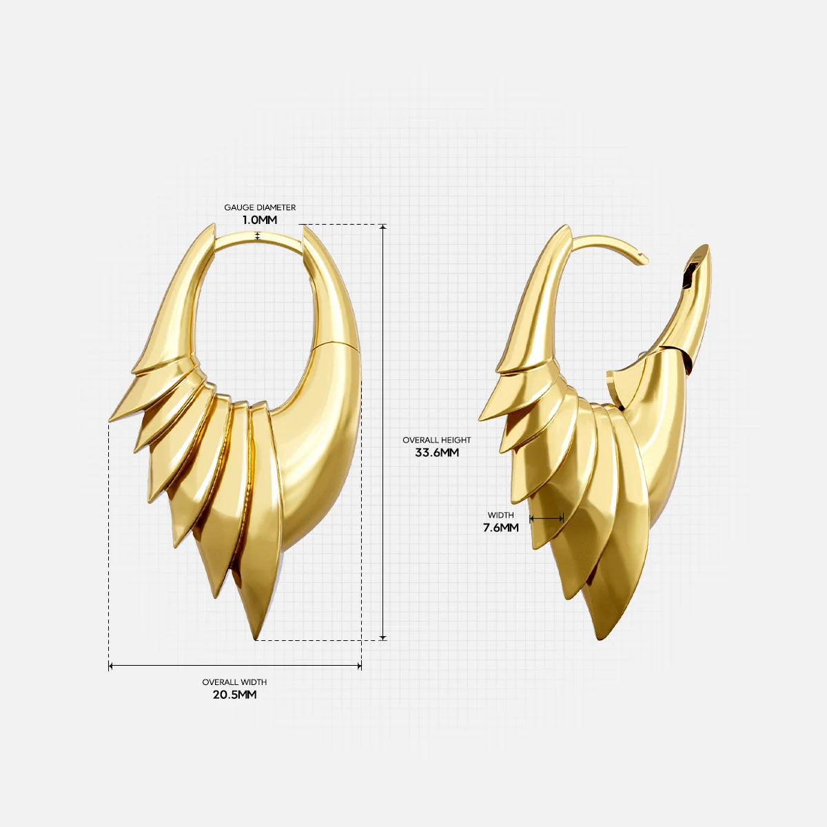 CARAPACE WING EARRINGS