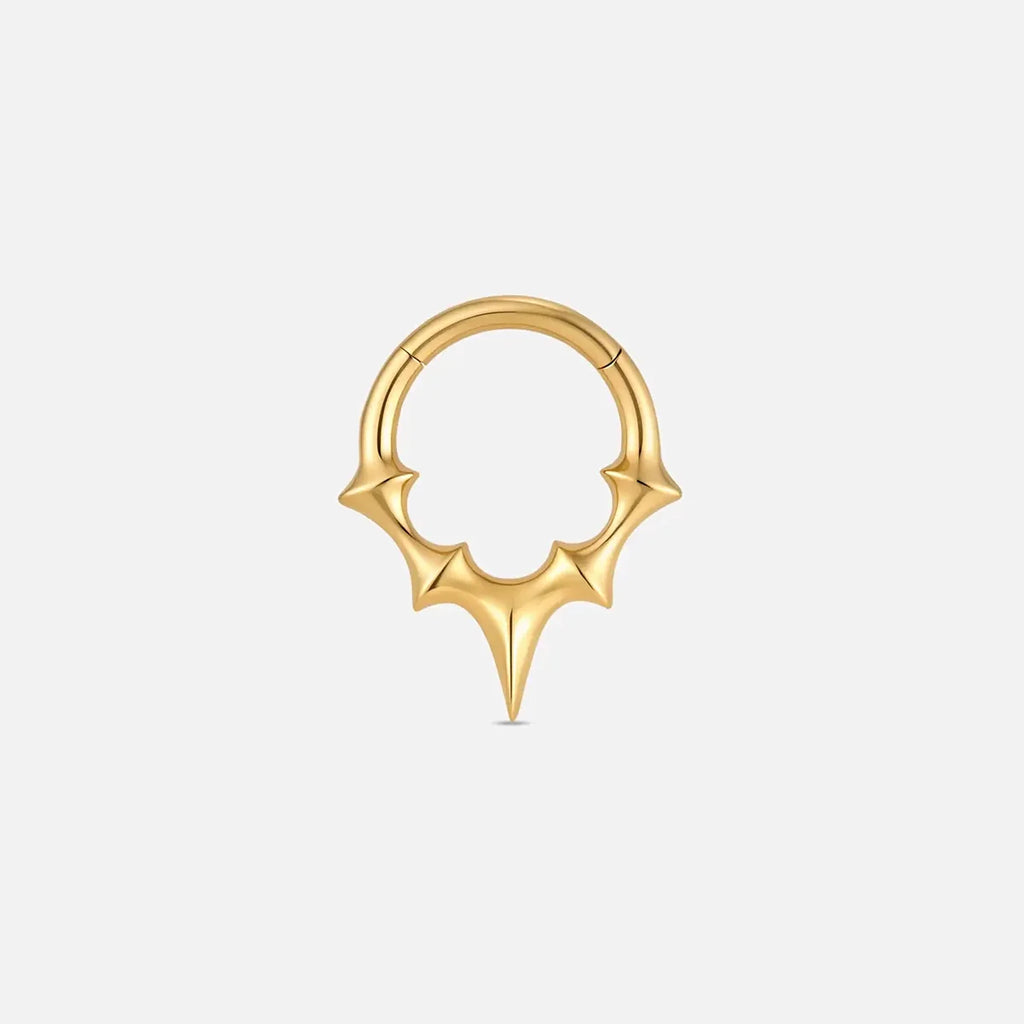 Gold cathedral thorn titanium clicker, product view 1 – PUNKYOUTH