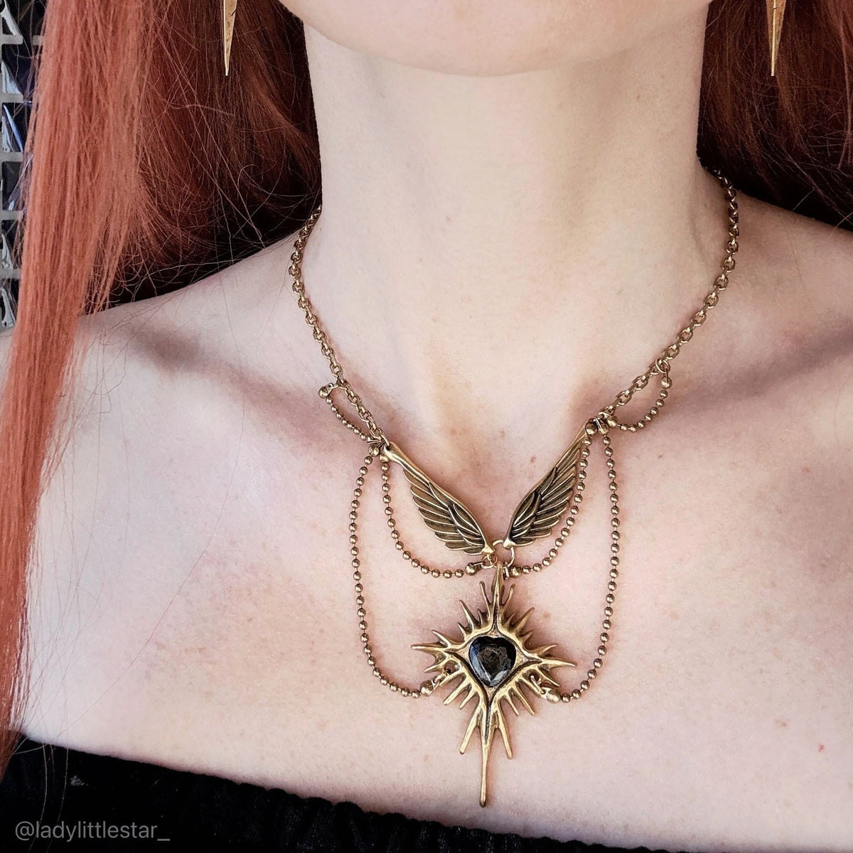 CELESTIAL STARBURST WINGS NECKLACE