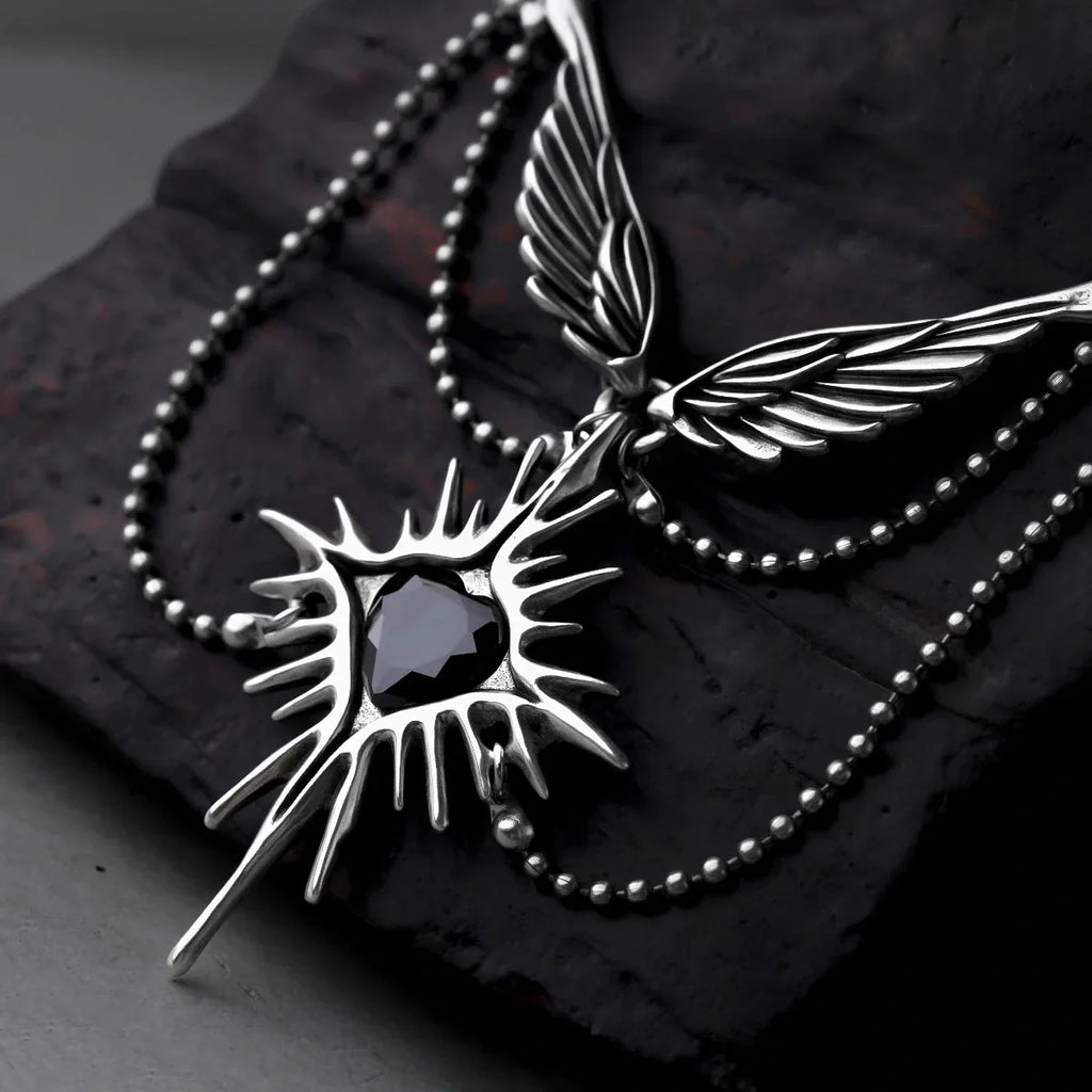 CELESTIAL STARBURST WINGS NECKLACE