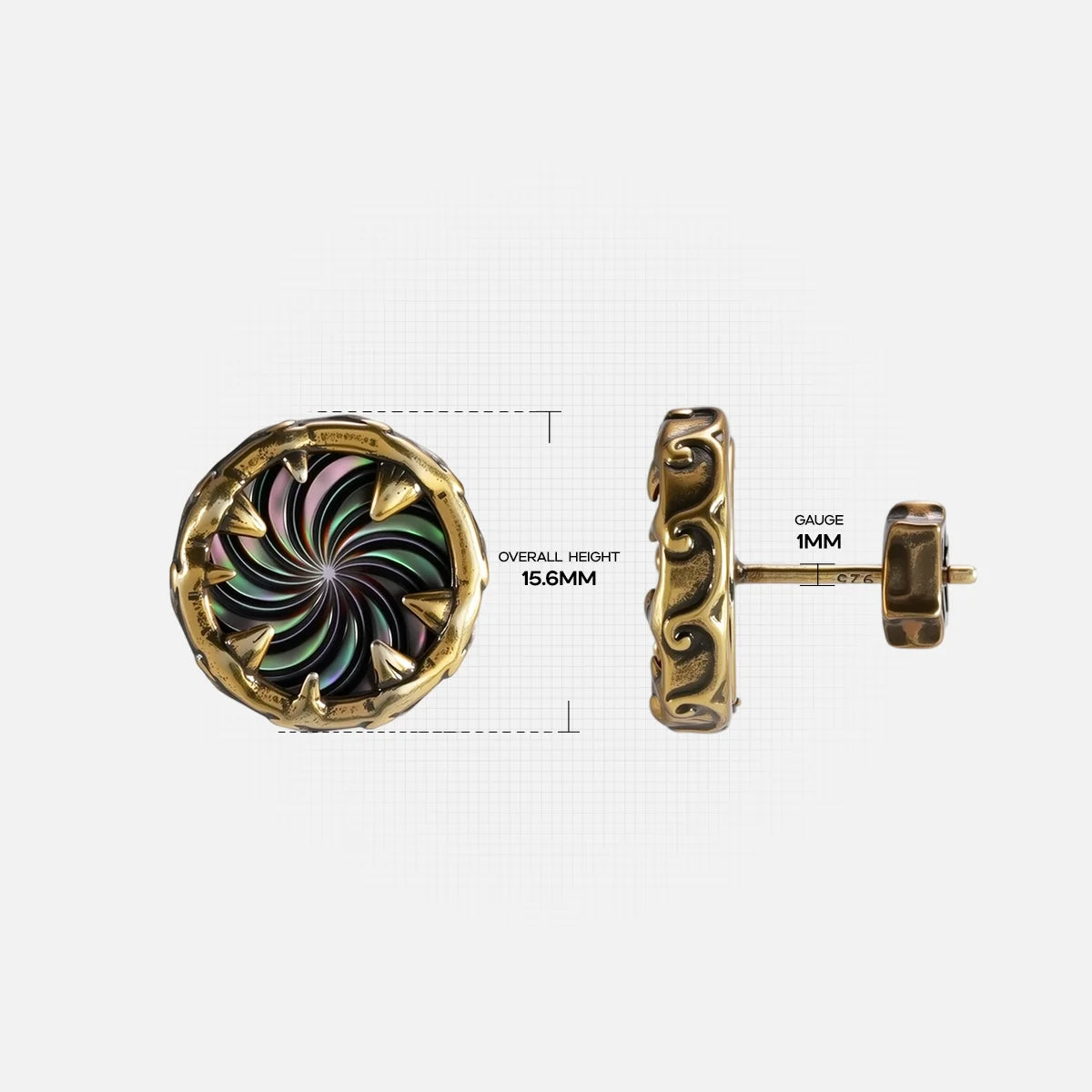 CHARYBDIS MAW EAR STUDS