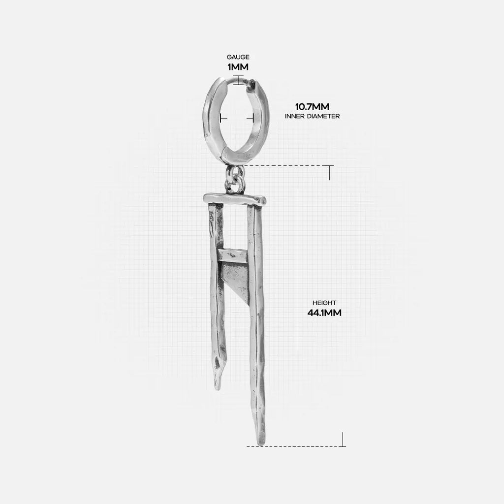 CHIC GUILLOTINE EARRINGS (925 SILVER)