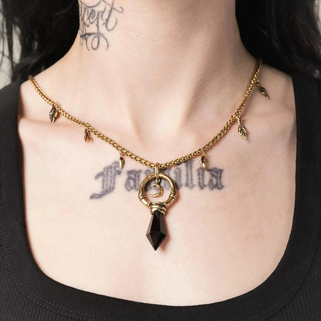 CRESCENT WARD NECKLACE (SILVER-TURQUOISE)