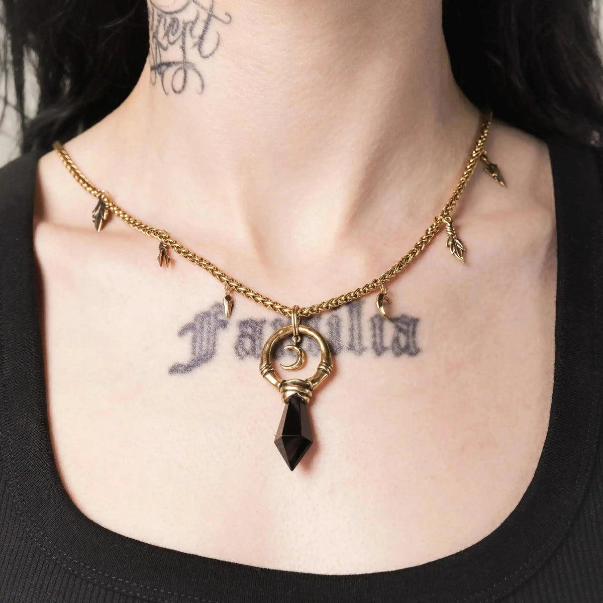 CRESCENT WARD NECKLACE (SILVER-TURQUOISE)