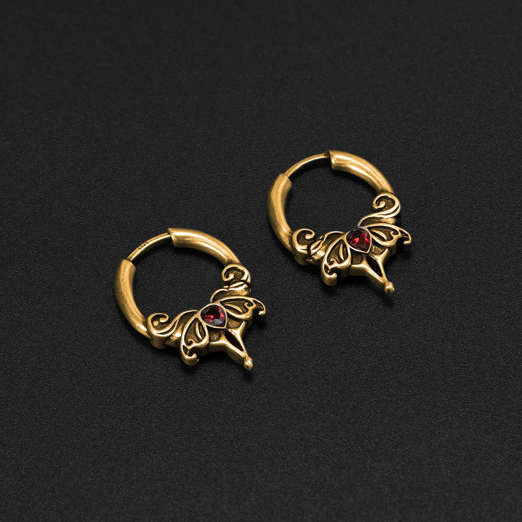 CRIMSON WING EARRINGS