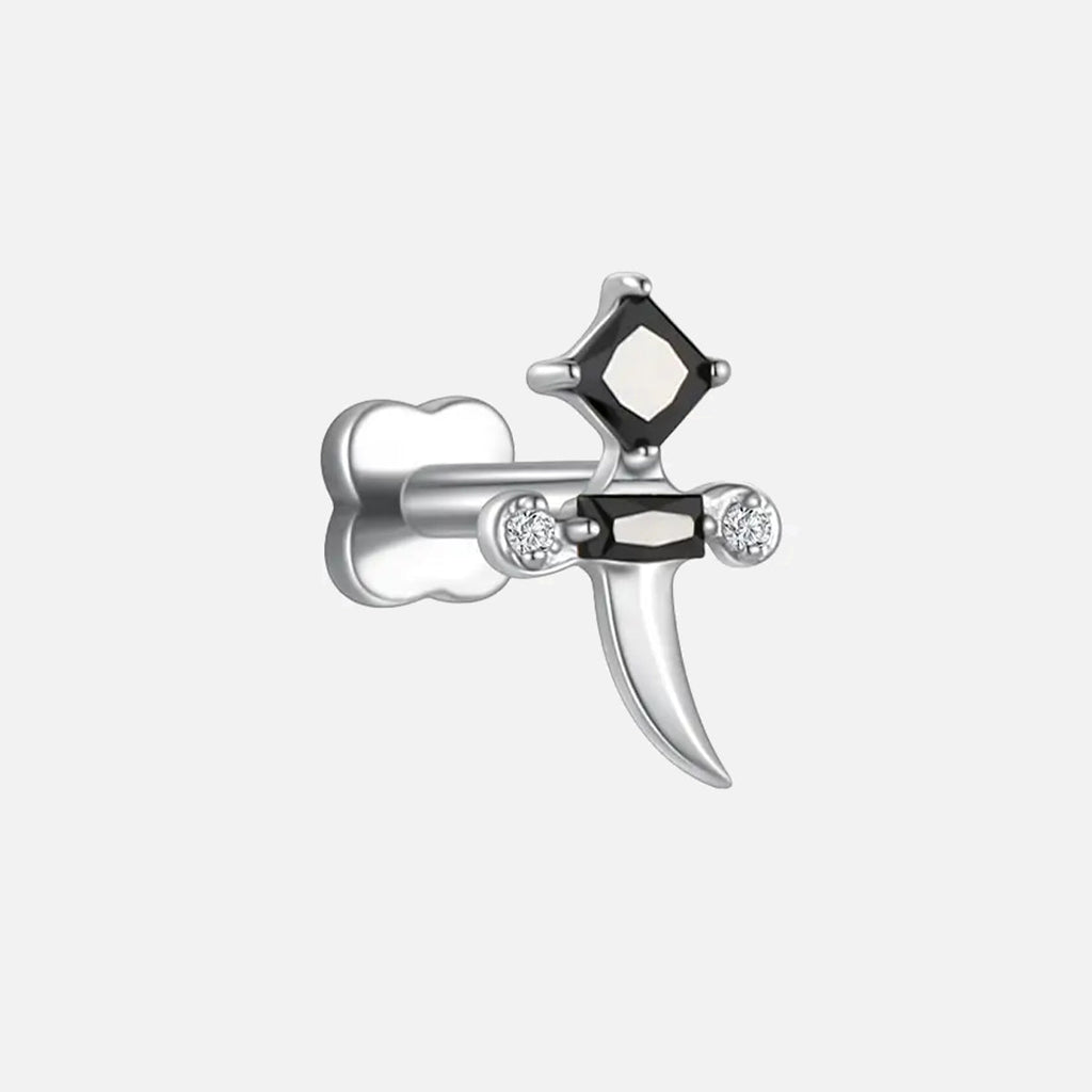 CRYSTAL DAGGER FLATBACK STUD