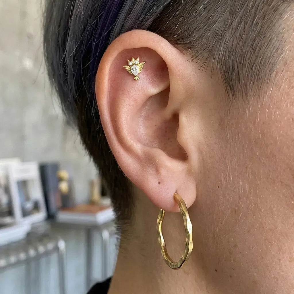 CRYSTAL OWL FLATBACK STUD