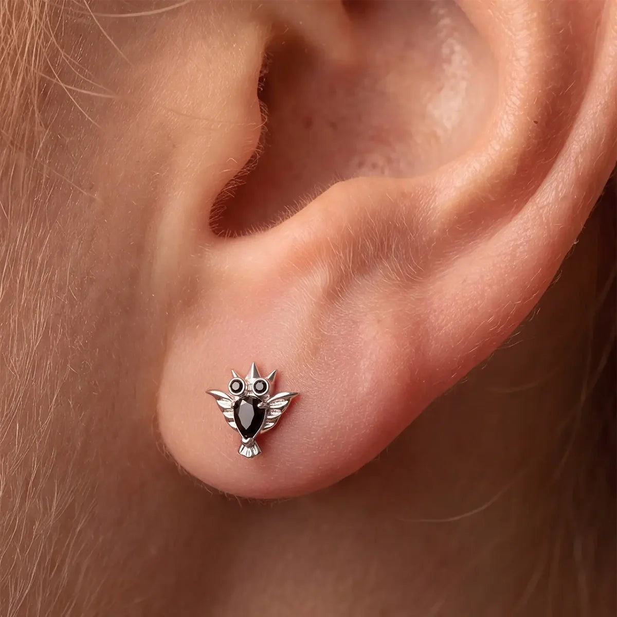 CRYSTAL OWL FLATBACK STUD