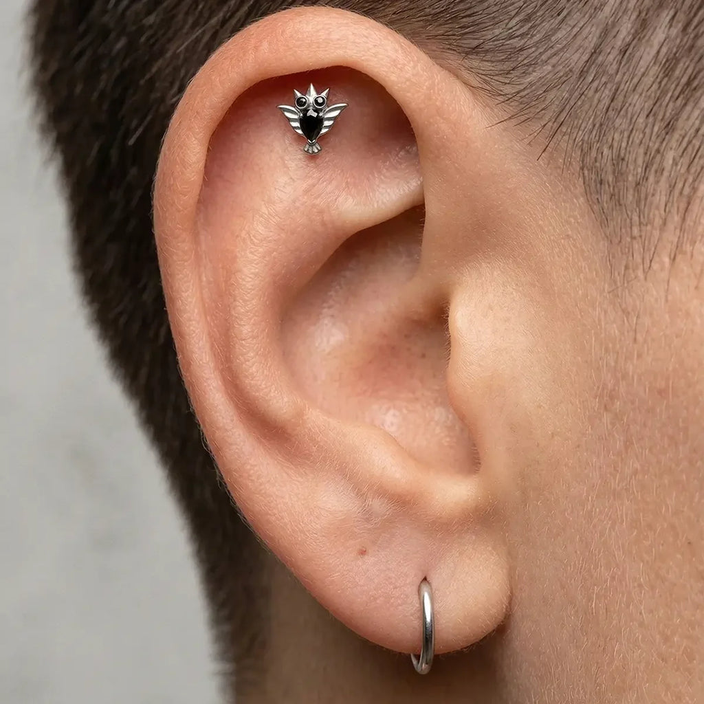 CRYSTAL OWL FLATBACK STUD