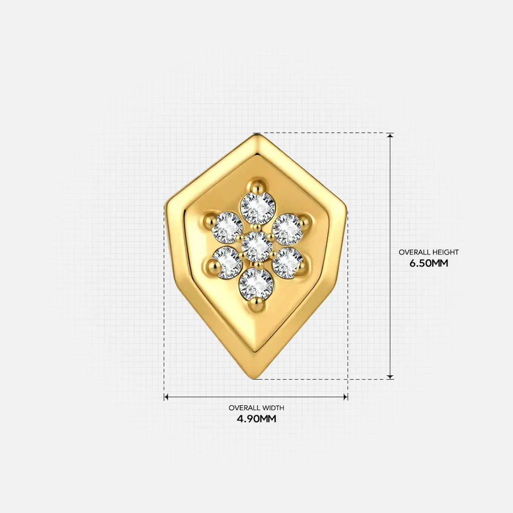 CRYSTAL SHIELD FLATBACK STUD