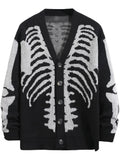 Bone Rib Gothic Knit Cardigan - front studio view (1 of 2)