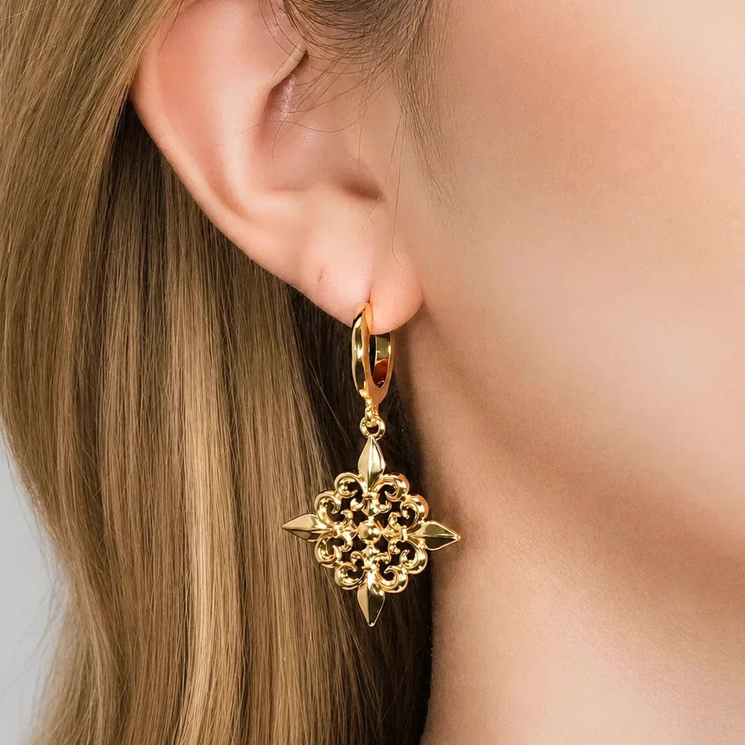 FLEUR-DE-LIS ELEGANCE EARRINGS