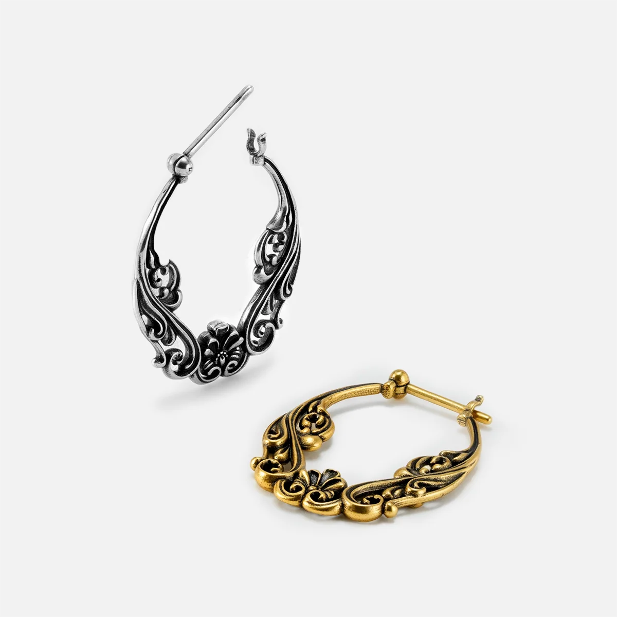 FLORAL SCROLL EARRINGS