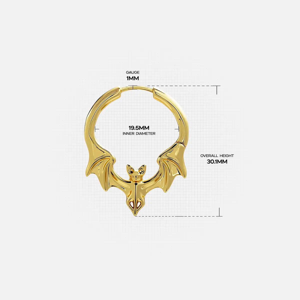 GOTHIC BAT EARRINGS (925 SILVER)