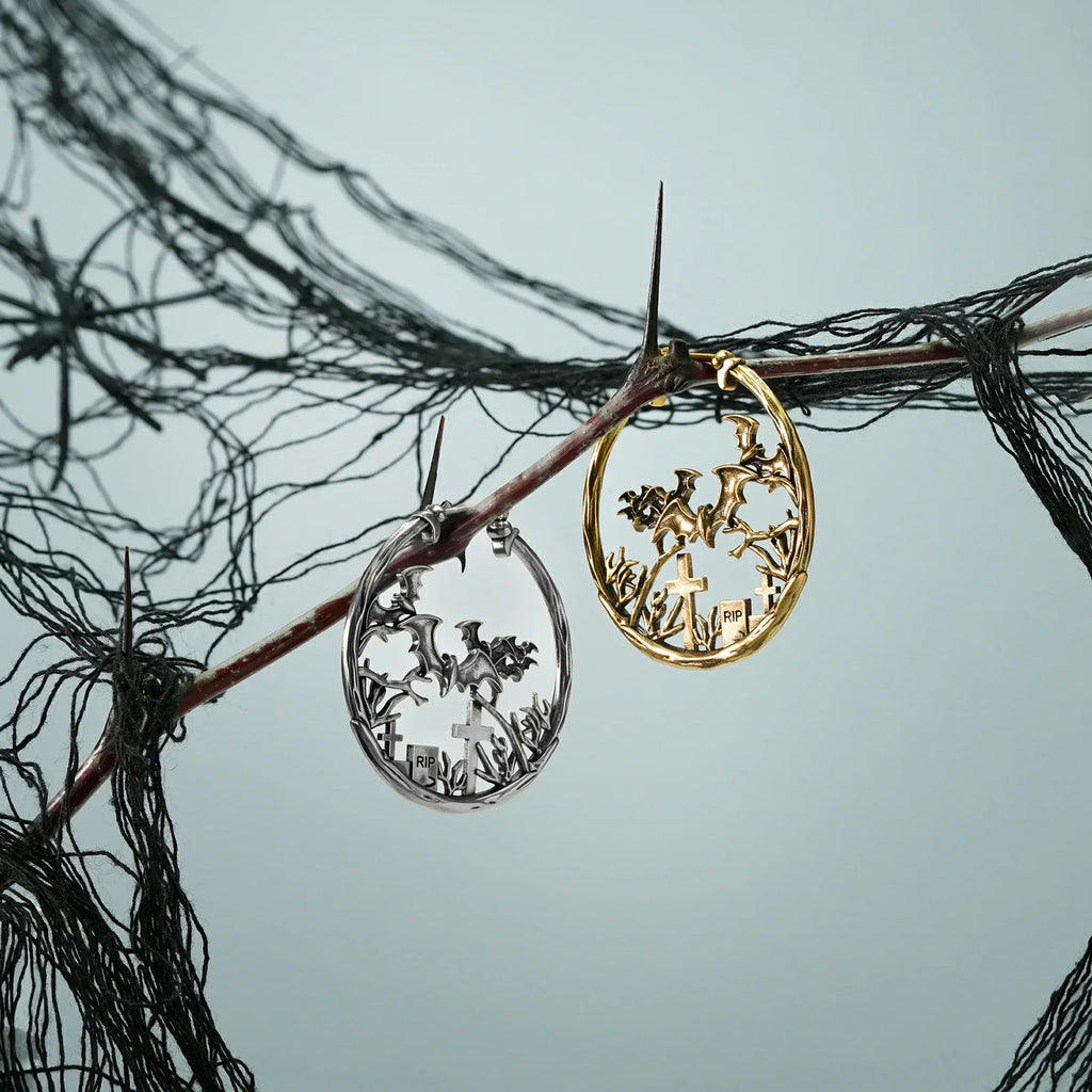 GRAVEYARD BAT EARRINGS