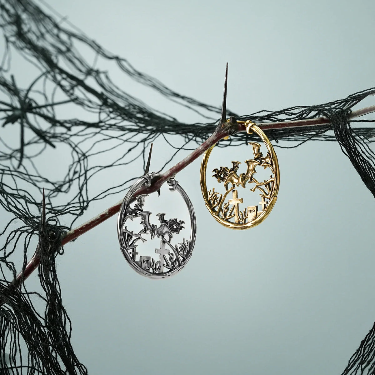 GRAVEYARD BAT EARRINGS