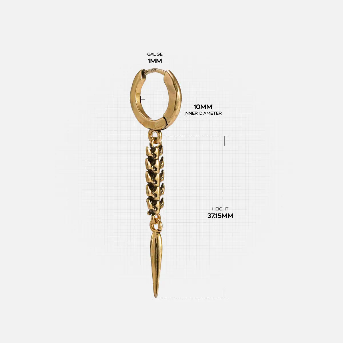 LONGINUS ABYSS STINGER EARRINGS (925 SILVER)