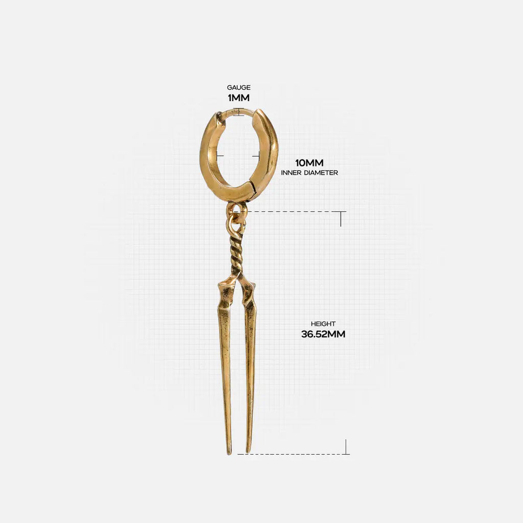 LONGINUS TWIN SPEAR EARRINGS (925 SILVER)