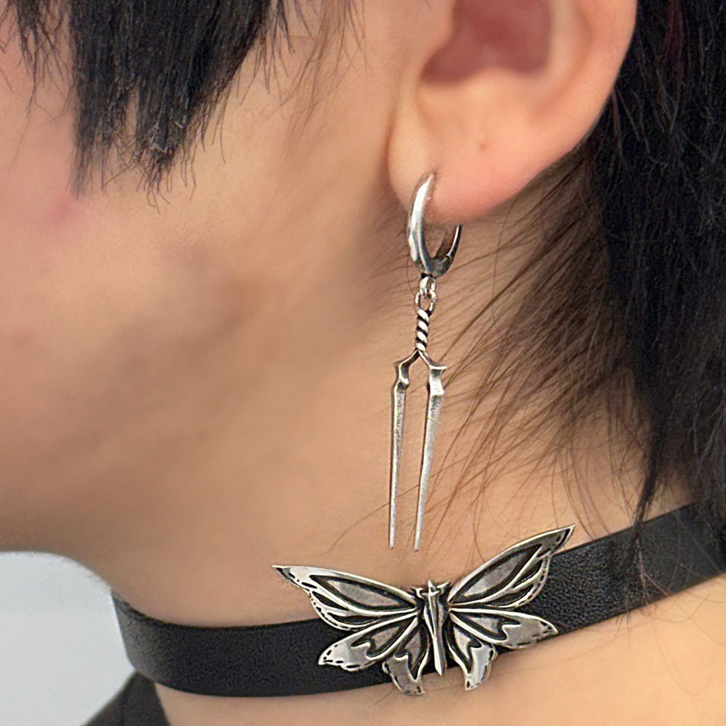 LONGINUS TWIN SPEAR EARRINGS (925 SILVER)