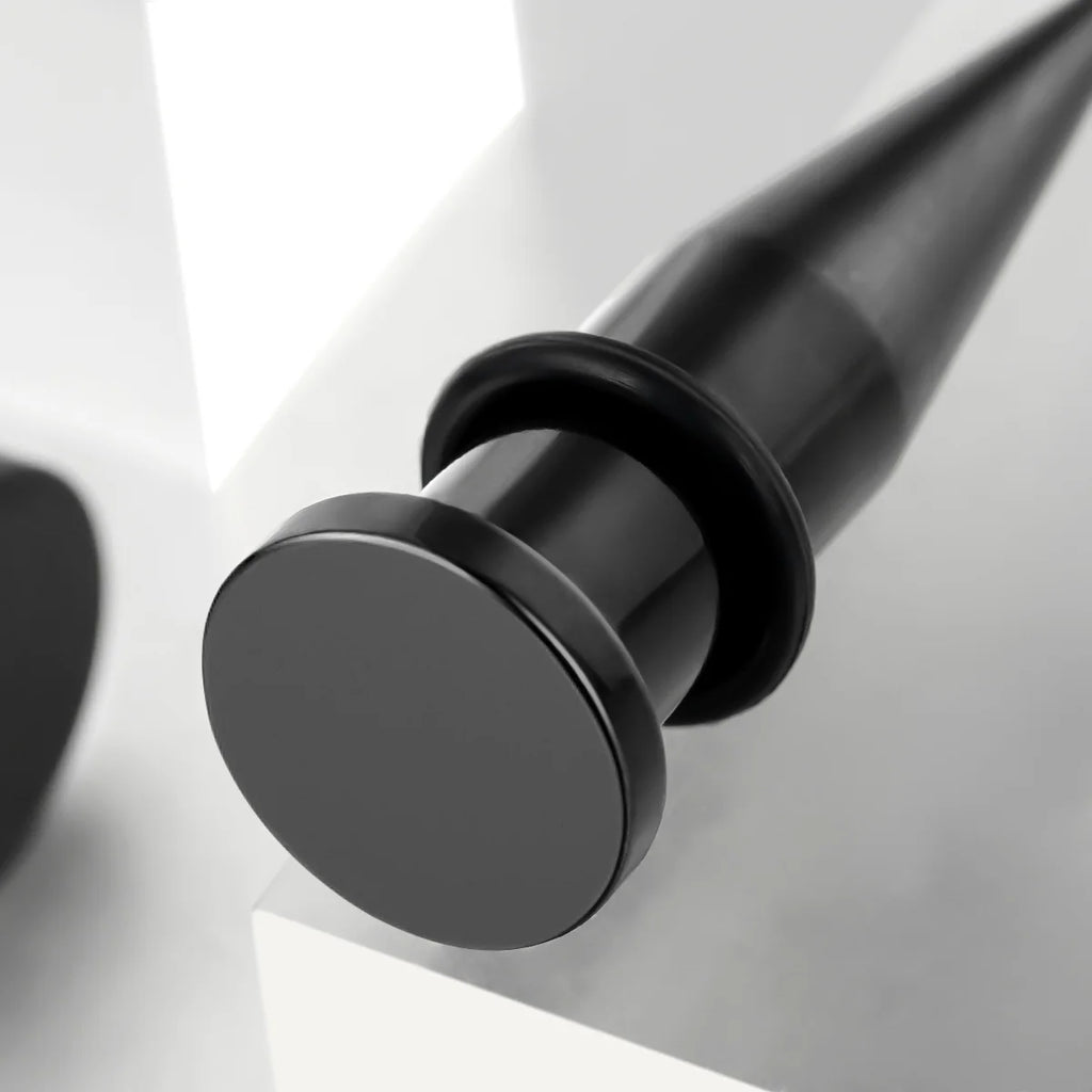 MIDNIGHT BLACK STAINLESS STEEL EAR STRETCHING KIT