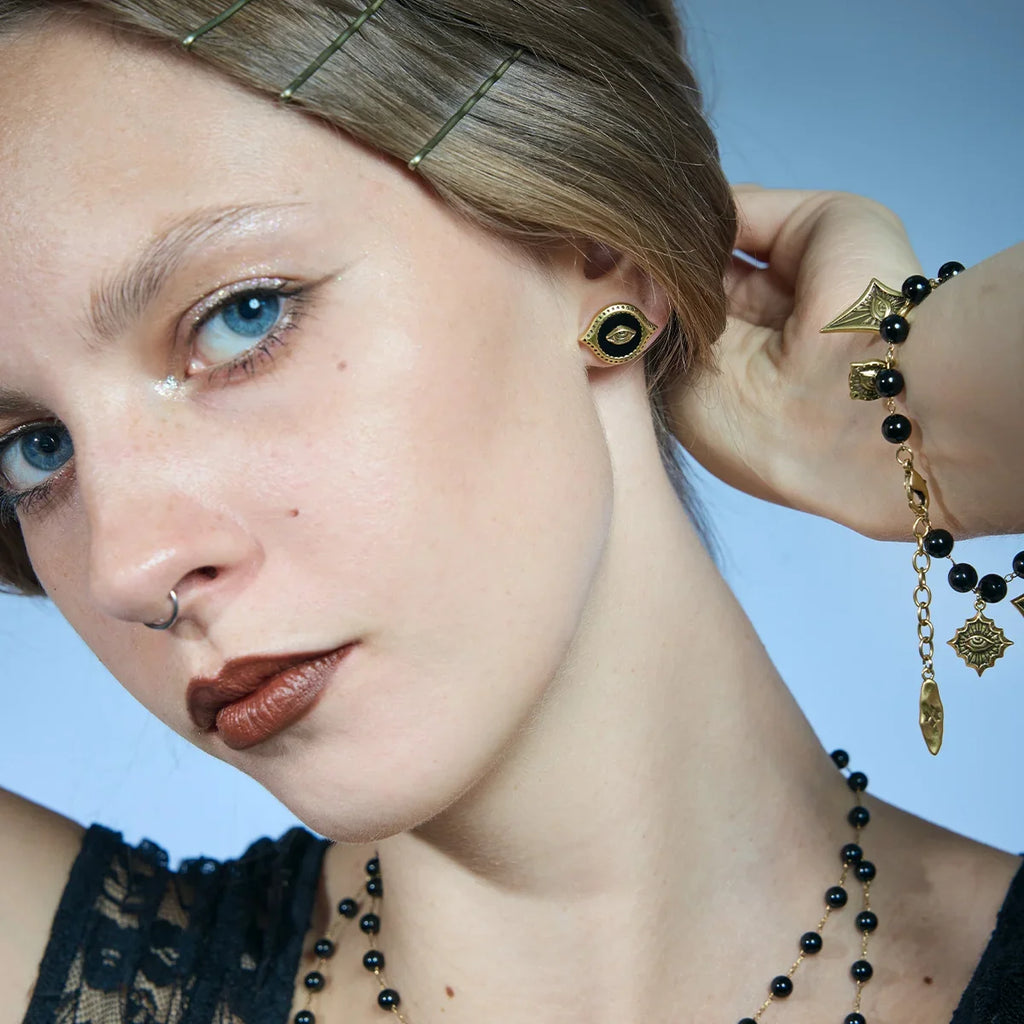 MIRROR WITNESS STUD EARRINGS