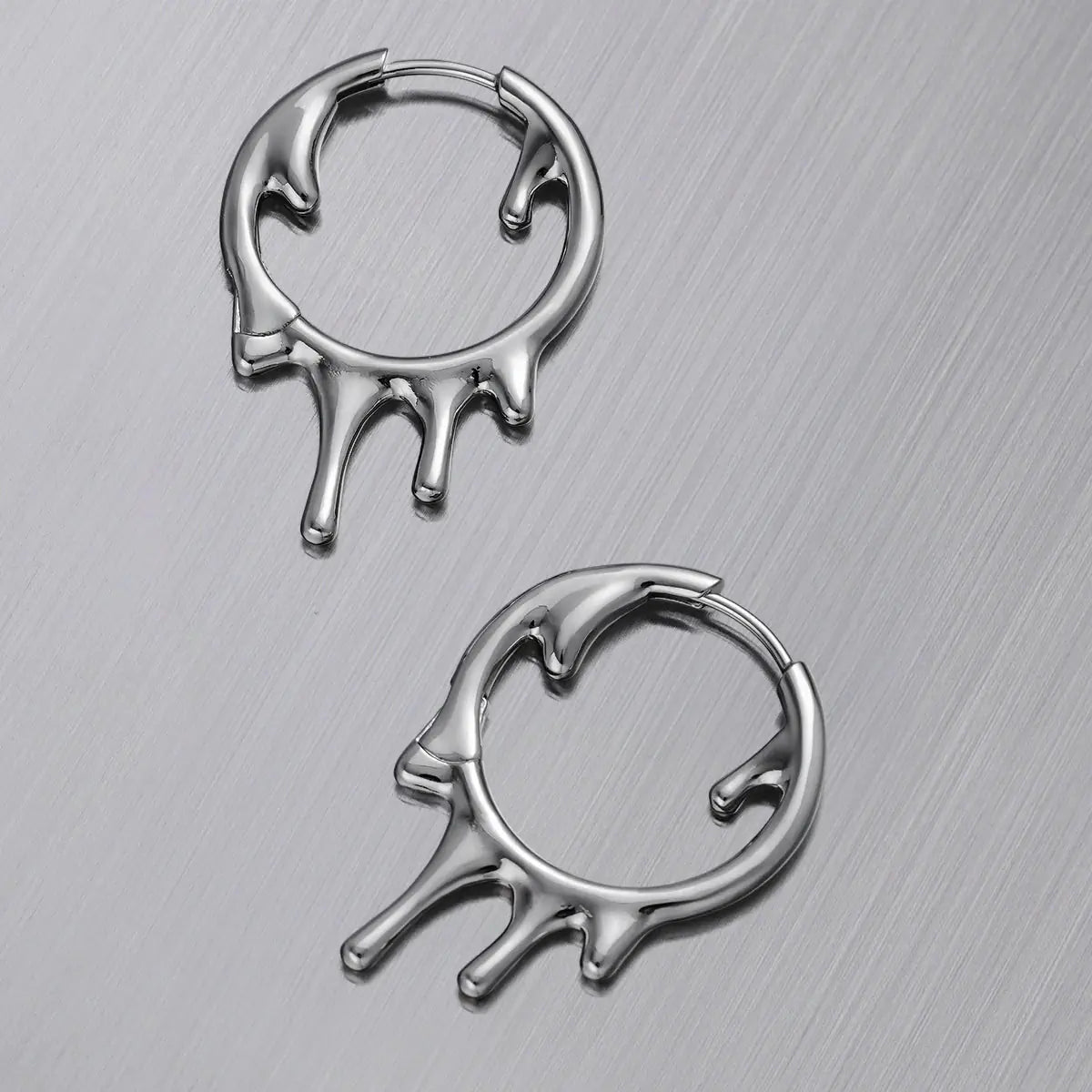 MOLTEN DROP EARRINGS (925 SILVER)
